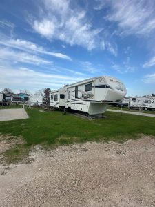 Concrete RV Site on a sunny day